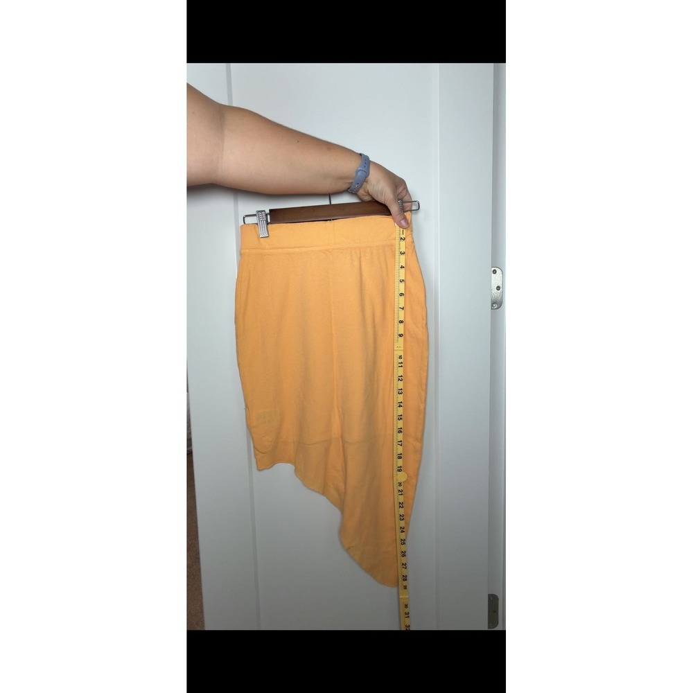 Frank & Eileen Tee Lab Orange Asymmetrical Hem Skirt Size Small - Picture 5 of 8